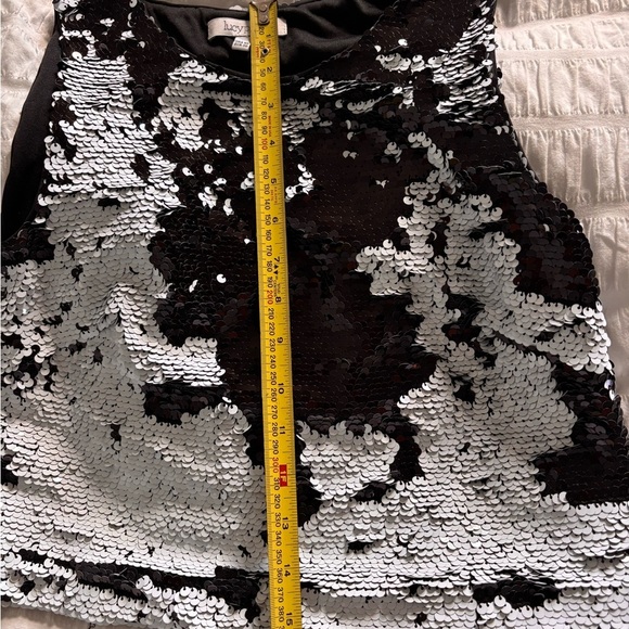 Lucy Paris Black and White Sequin Tank Top - Picture 9 of 11